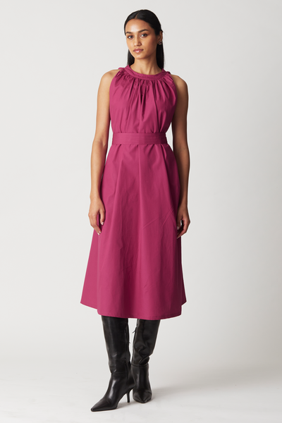 Daphine Pocket Dress : Fuscia pink