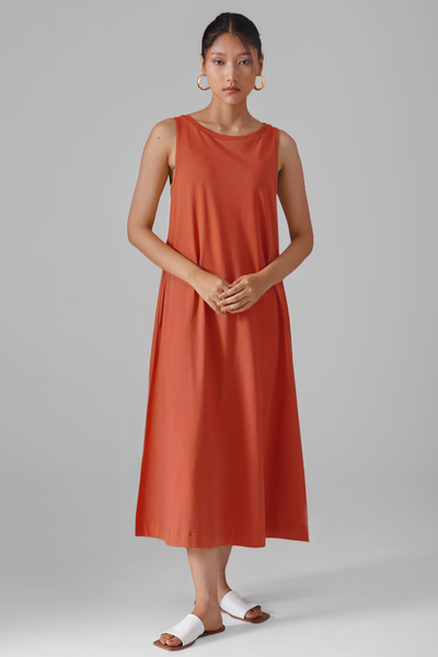 Sierra Pocket Dress : Tangerine