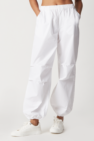 Parachute Pants : White