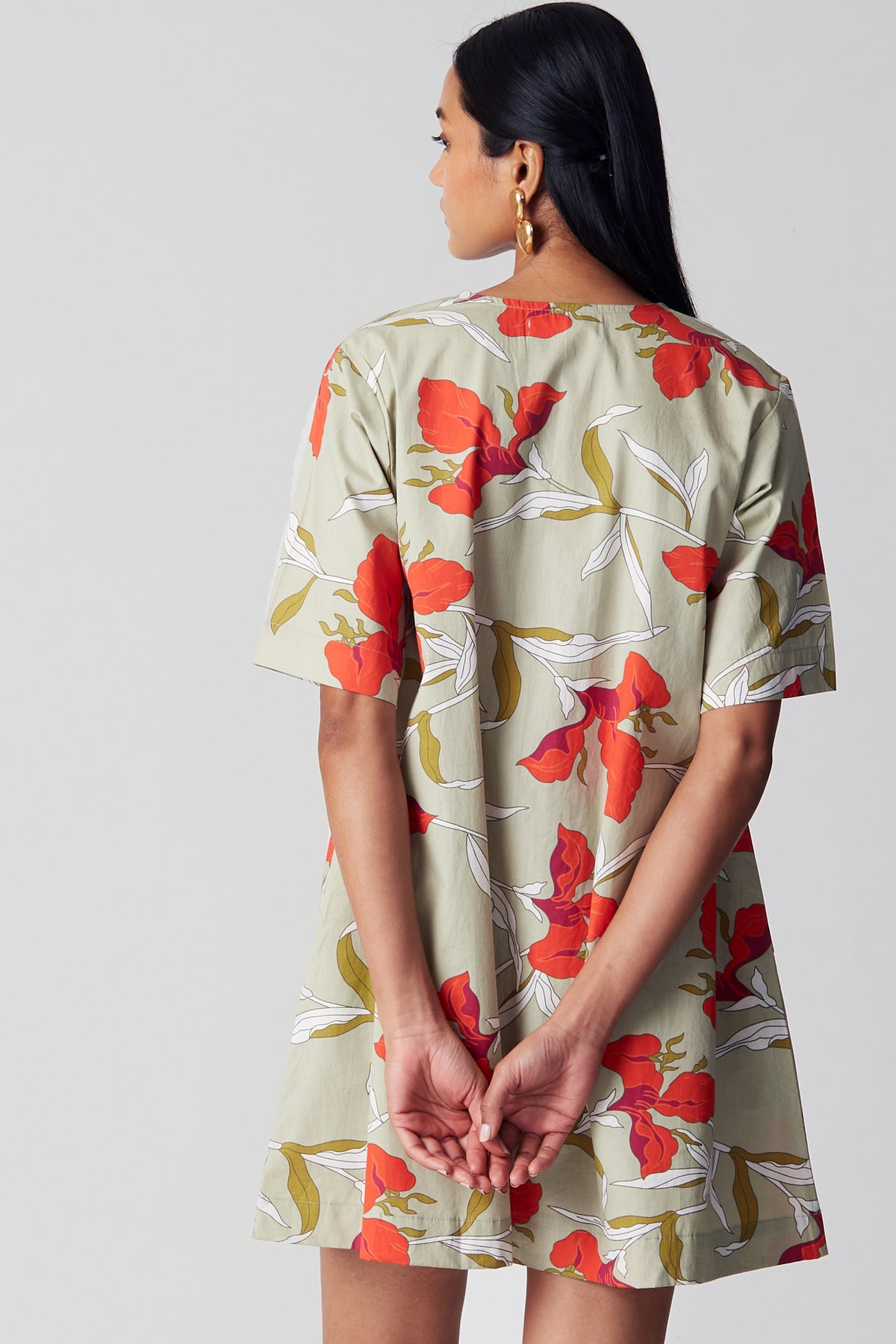 Ella Pocket Dress : Floral Sage – OZiSS