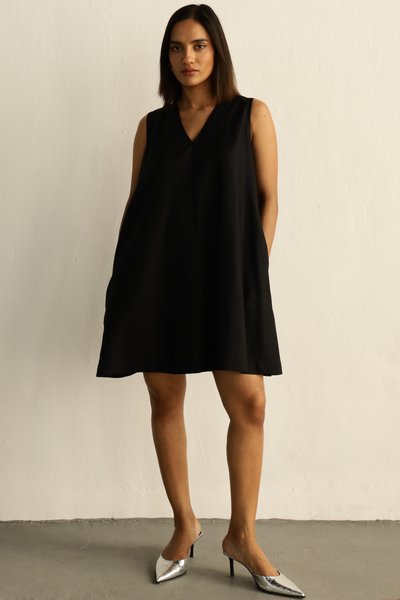 Clara Mini Dress : Ivory Black