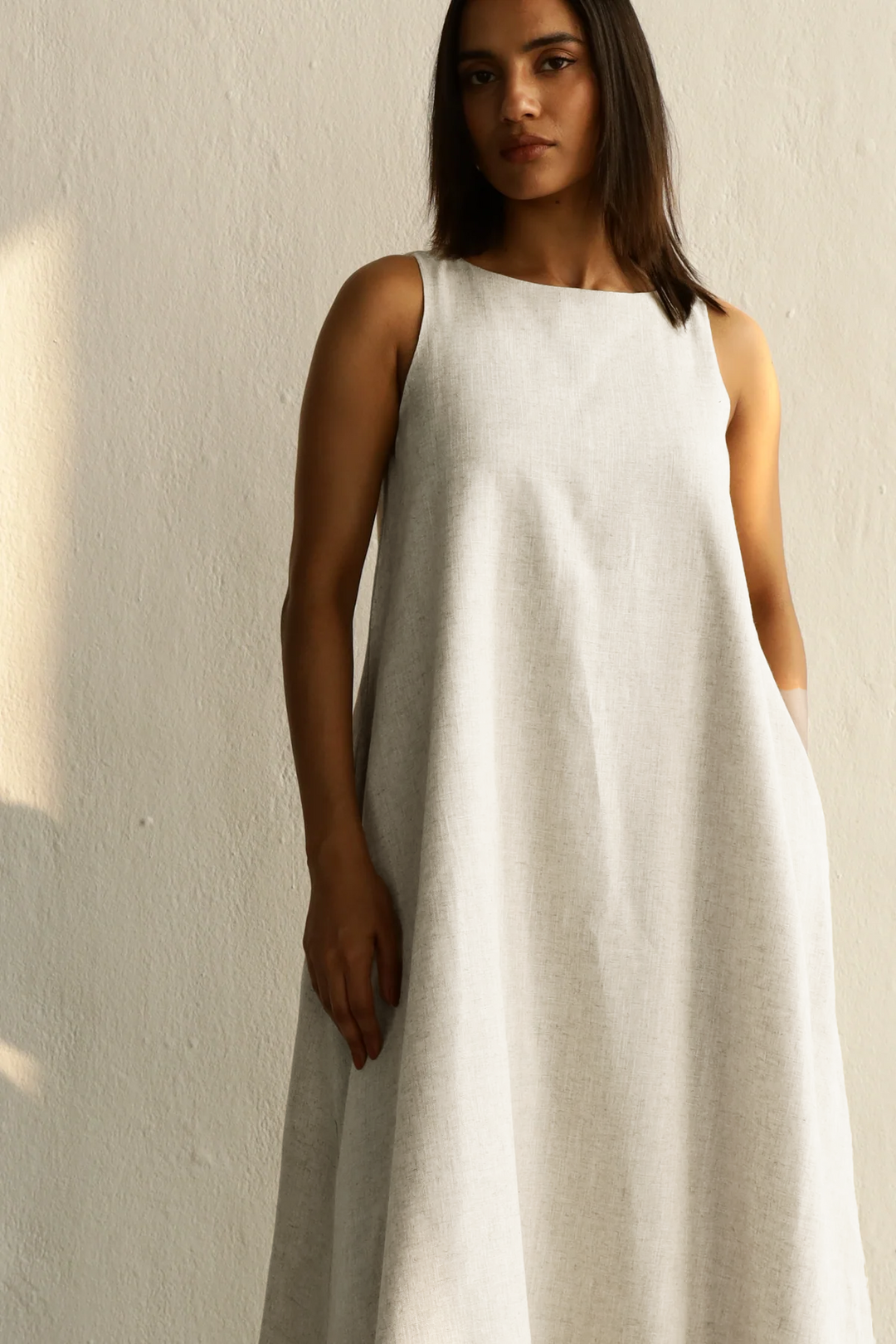 Layla Linen Dress : Natural – OZiSS