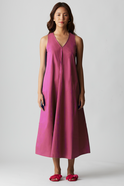 Clara Pocket Dress : Fuscia Pink