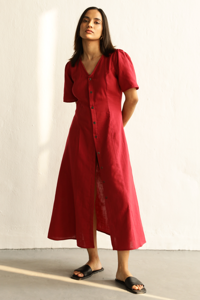 Celine Dress : Crimson