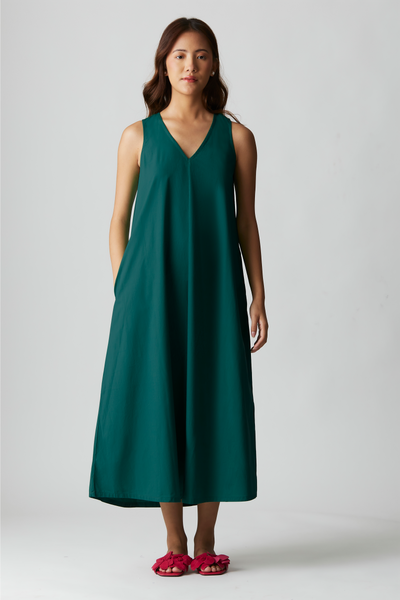 Clara Pocket Dress : Forest Green