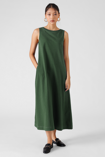 Sierra Pocket Dress : Deep Green