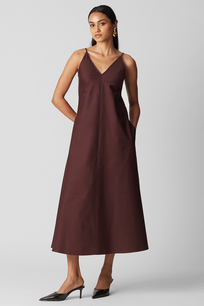 Moira Pocket Dress - Sangria