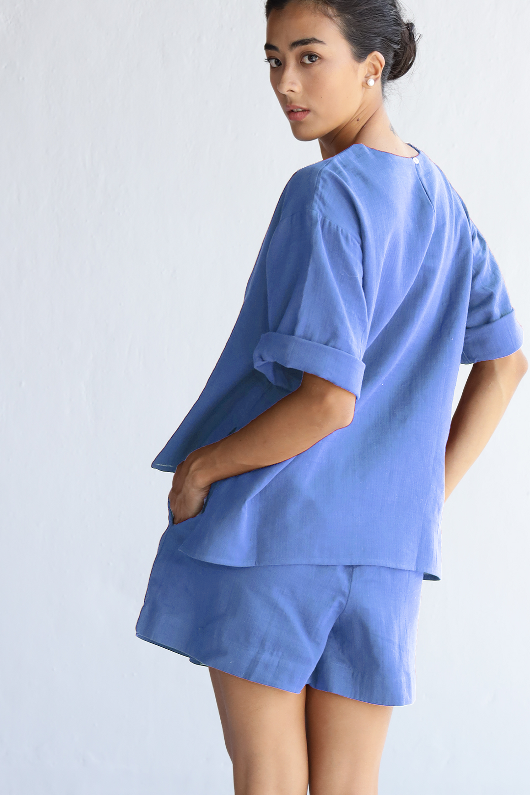 ◎ zoe ゾーイ　short sleeve jacket 2022ss Zoe Shorts Set : Saphire – OZiSS