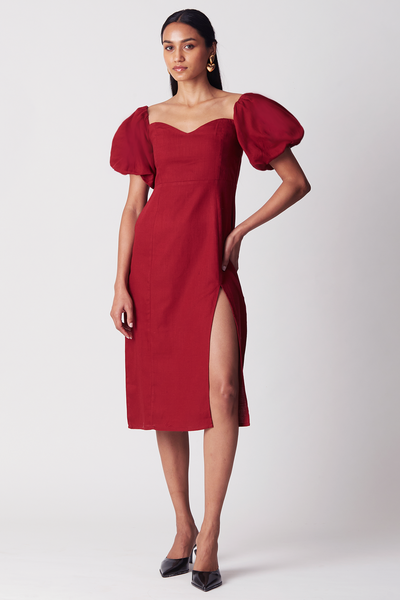 Scarlett Dress : Crimson