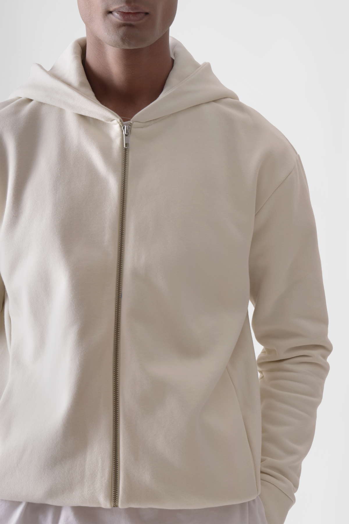 Off white hoodie zip up sales